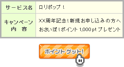 キャンペーンポイントの受取り方法