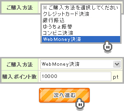 おさいぽ！ポイント購入方法（WebMoney決済）
